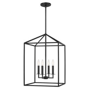 Generation Lighting 5115004-112 Perryton Four Light Hall / Foyer, Midnight Black Main Image.jpg