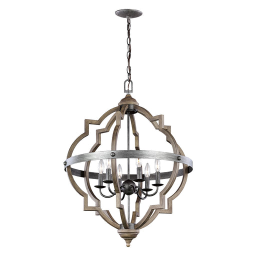 Generation Lighting 5124906-846 Socorro Six Light Hall / Foyer Pendant, Stardust Main Image.jpg