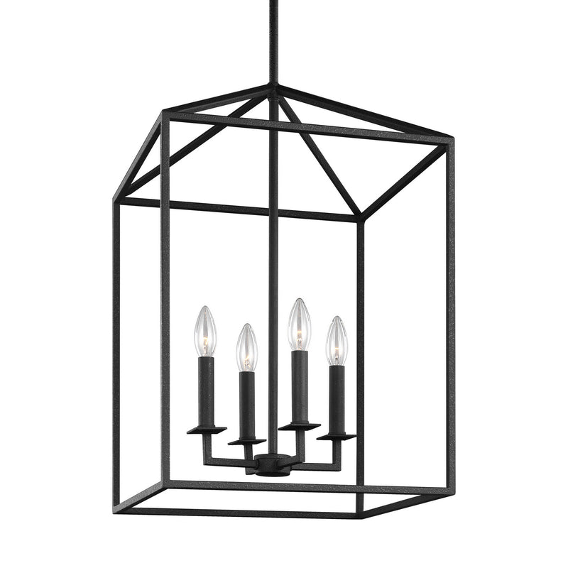 Generation Lighting 5215004-112 Perryton Four Light Hall / Foyer, Midnight Black Alternate Image 2.jpg