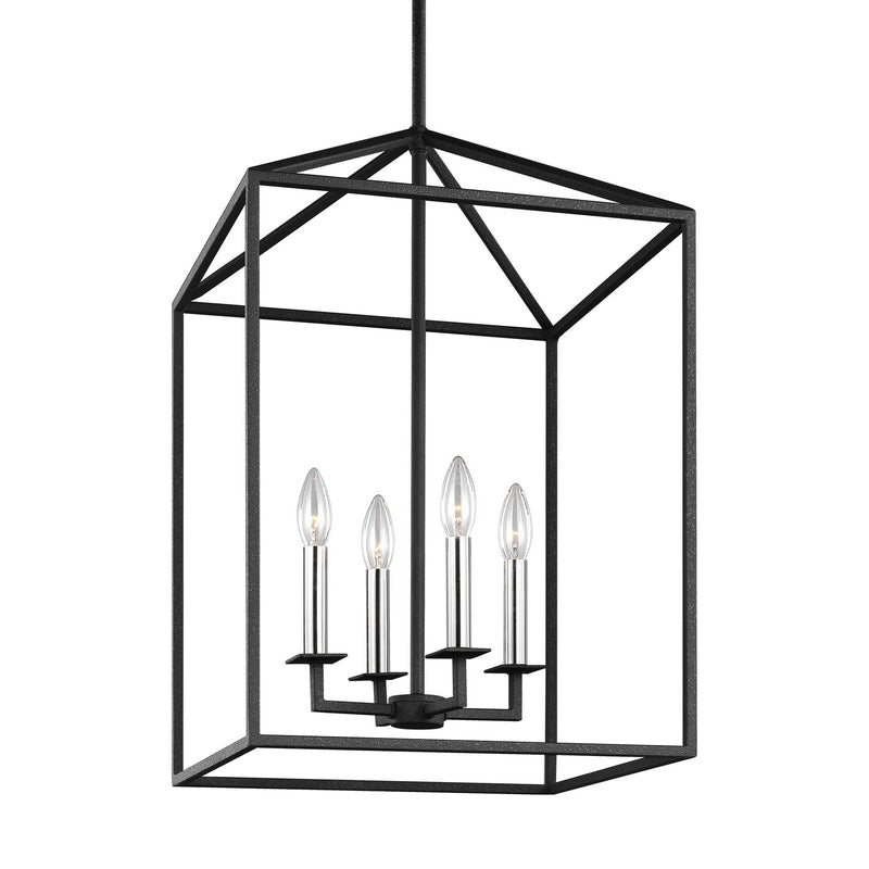 Generation Lighting 5215004-112 Perryton Four Light Hall / Foyer, Midnight Black Alternate Image 3.jpg