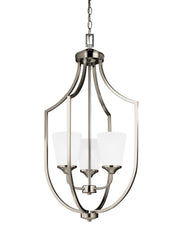 Generation Lighting 5224503-962 Hanford Three Light Hall / Foyer Pendant, Brushed Nickel Main Image.jpg