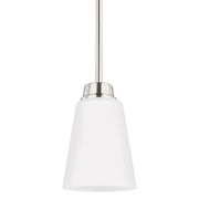 Generation Lighting 6115201-962 Kerrville One Light Mini-Pendant, Brushed Nickel Main Image.jpg