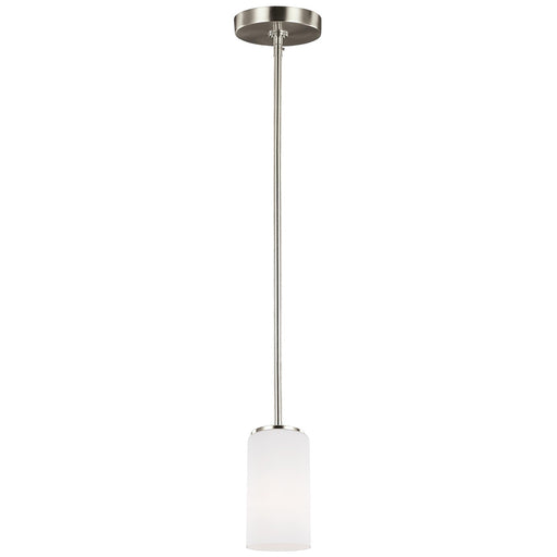 Generation Lighting 6124601-962 Alturas One Light Mini-Pendant, Brushed Nickel Main Image.jpg