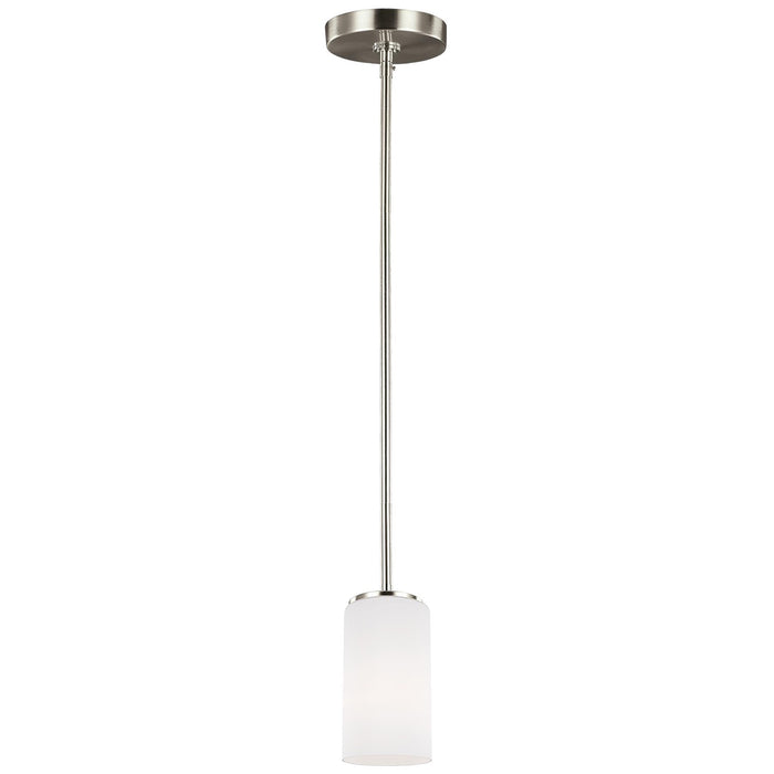 Generation Lighting 6124601-962 Alturas One Light Mini-Pendant, Brushed Nickel Main Image.jpg