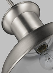 Generation Lighting 6247701-04 Fredricksburg One Light Outdoor Pendant, Satin Aluminum Alternate Image.jpg