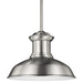 Generation Lighting 6247701-04 Fredricksburg One Light Outdoor Pendant, Satin Aluminum Main Image.jpg