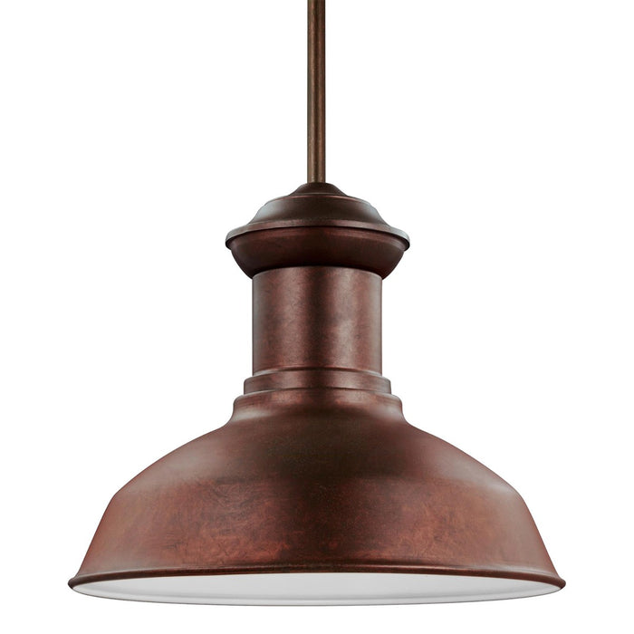 Generation Lighting 6247701-44 Fredricksburg One Light Outdoor Pendant, Weathered Copper Main Image.jpg