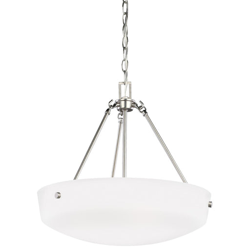 Generation Lighting 6615203-962 Kerrville Three Light Pendant, Brushed Nickel Main Image.jpg