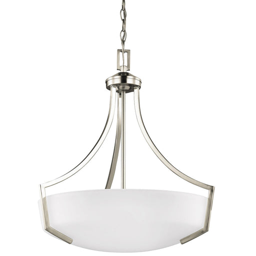 Generation Lighting 6624503-962 Hanford Three Light Pendant, Brushed Nickel Main Image.jpg