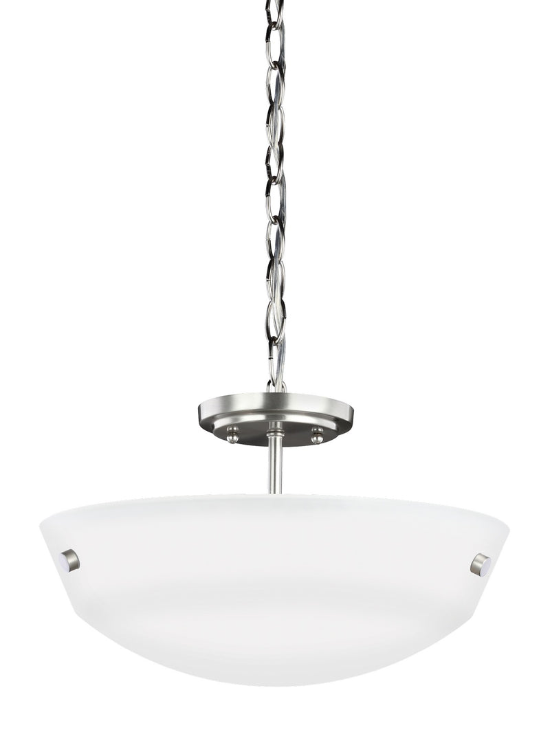 Generation Lighting 7715202-962 Kerrville Two Light Semi-Flush Convertible Pendant, Brushed Nickel Main Image.jpg