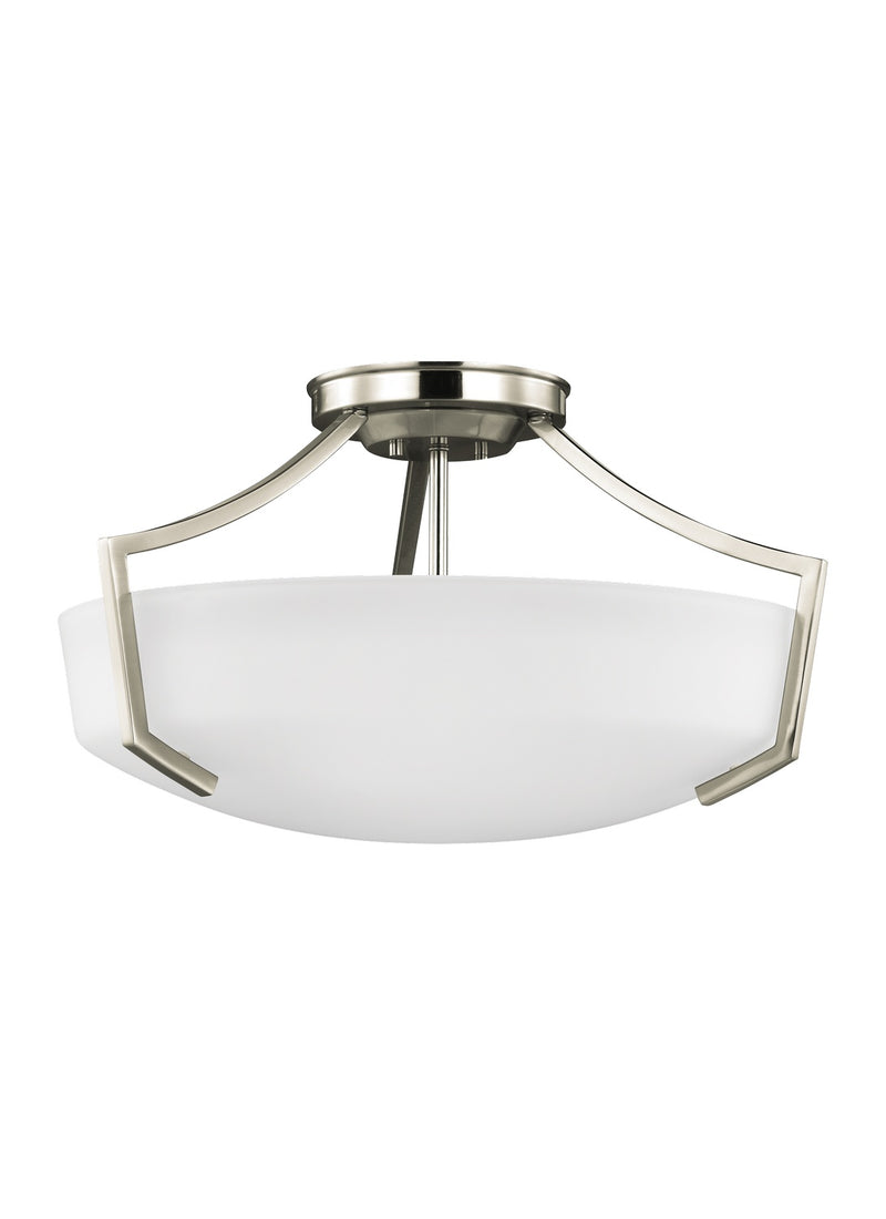 Generation Lighting 7724503-962 Hanford Three Light Semi-Flush Convertible Pendant, Brushed Nickel Alternate Image.jpg