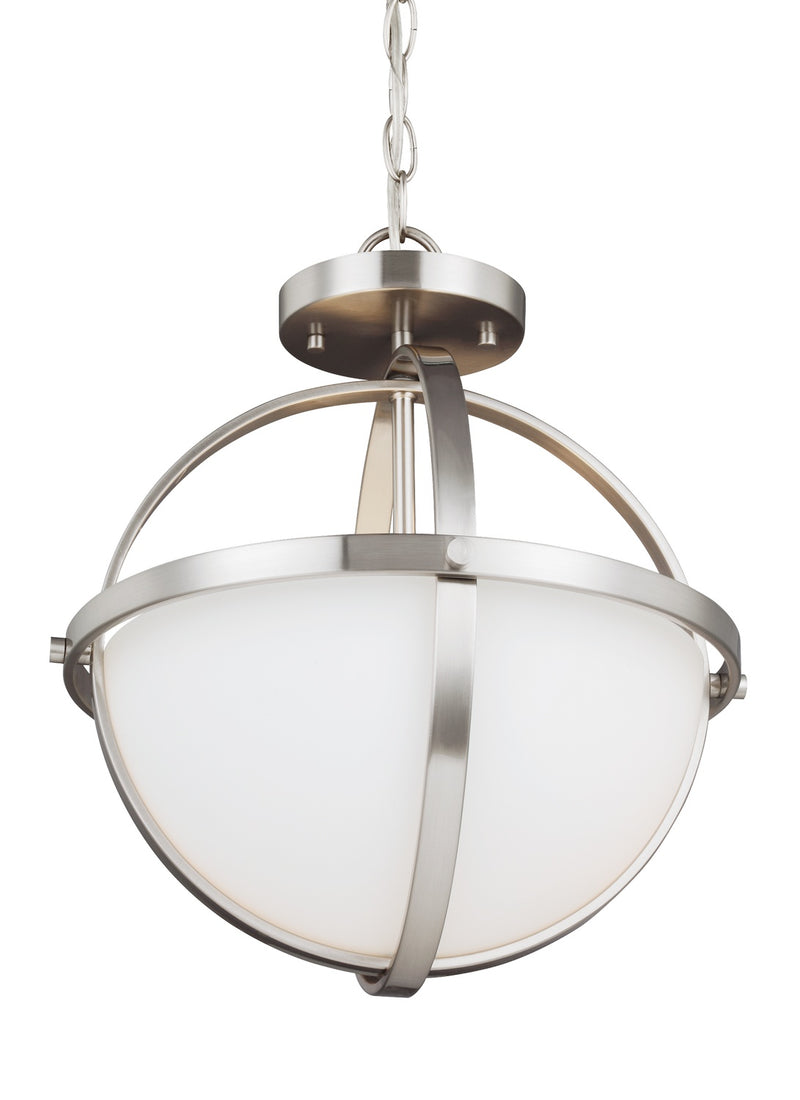 Generation Lighting 7724602-962 Alturas Two Light Semi-Flush Convertible Pendant, Brushed Nickel Main Image.jpg