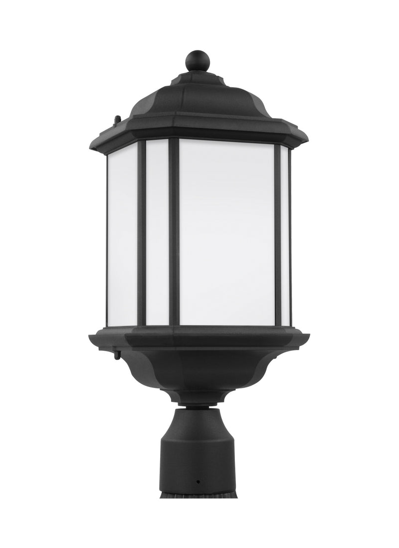Generation Lighting 82529-12 Kent One Light Outdoor Post Lantern, Black Main Image.jpg