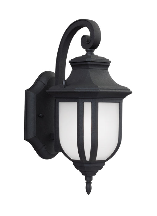Generation Lighting 8536301-12 Childress One Light Outdoor Wall Lantern, Black Main Image.jpg