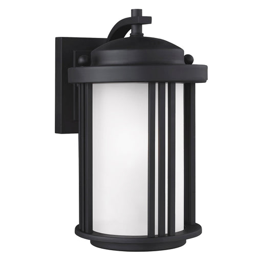 Generation Lighting 8547901-12 Crowell One Light Outdoor Wall Lantern, Black Main Image.jpg