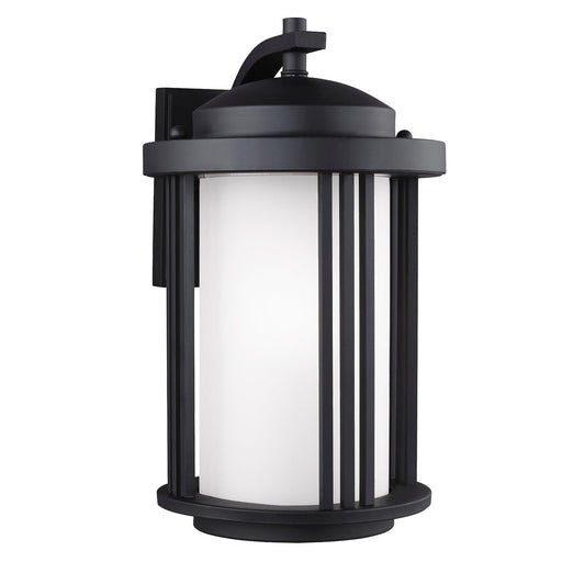 Generation Lighting 8747901-12 Crowell One Light Outdoor Wall Lantern, Black Main Image.jpg