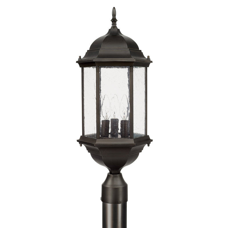 Capital Lighting 9837OB Main Street Three Light Outdoor Post Lantern, Old Bronze Main Image.jpg
