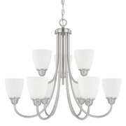 Capital Lighting 415191BN-337 Trenton Nine Light Chandelier, Brushed Nickel Main Image.jpg