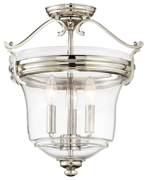 Minka-Lavery 3297-613 Audrey'S Point Three Light Pendant (Convertible To Semi Flush), Polished Nickel Alternate Image 2.jpg