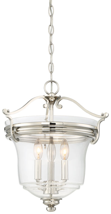 Minka-Lavery 3297-613 Audrey'S Point Three Light Pendant (Convertible To Semi Flush), Polished Nickel Main Image.jpg