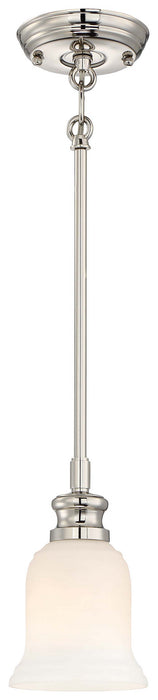 Minka-Lavery 3290-613 Audrey'S Point One Light Mini Pendant, Polished Nickel Main Image.jpg