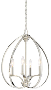 Minka-Lavery 4984-613 Tilbury Four Light Pendant, Polished Nickel Main Image.jpg