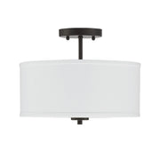 Shoppers Lighting SH60008MBK Charlotte Two Light Semi-Flush Mount, Matte Black Alternate Image.jpg