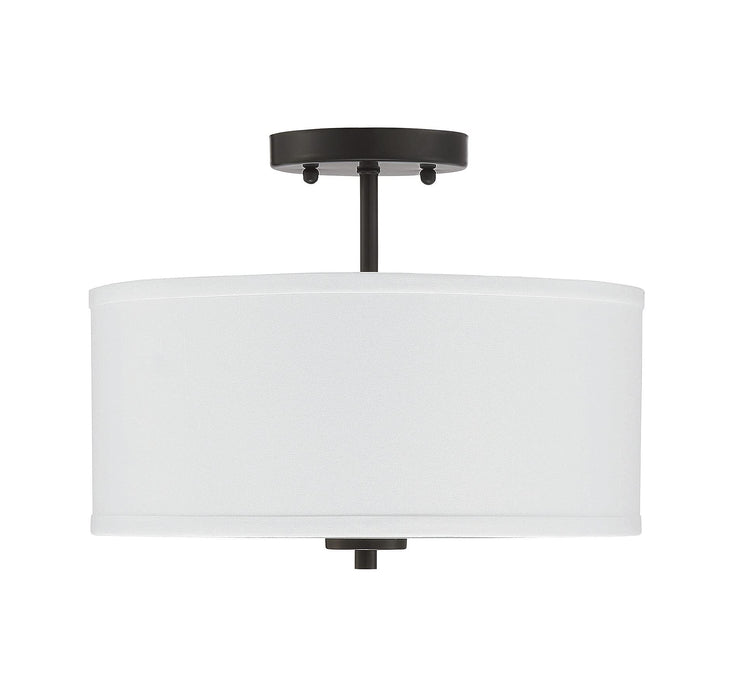 Shoppers Lighting SH60008MBK Charlotte Two Light Semi-Flush Mount, Matte Black Alternate Image.jpg