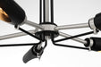 George Kovacs P1695-691 Turbine Five Light Chandelier, Coal With Brushed Nickel Alternate Image 4.jpg