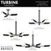 George Kovacs P1695-691 Turbine Five Light Chandelier, Coal With Brushed Nickel Alternate Image.jpg