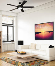 Westinghouse 7224200 Comet 52-Inch Indoor Ceiling Fan with Dimmable LED Light Fixture, Matte Black Finish with Reversible Matte Black/Marble Blades, Frosted Glass Alternate Image 4.jpg