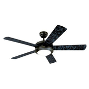 Westinghouse 7224200 Comet 52-Inch Indoor Ceiling Fan with Dimmable LED Light Fixture, Matte Black Finish with Reversible Matte Black/Marble Blades, Frosted Glass Alternate Image 2.jpg