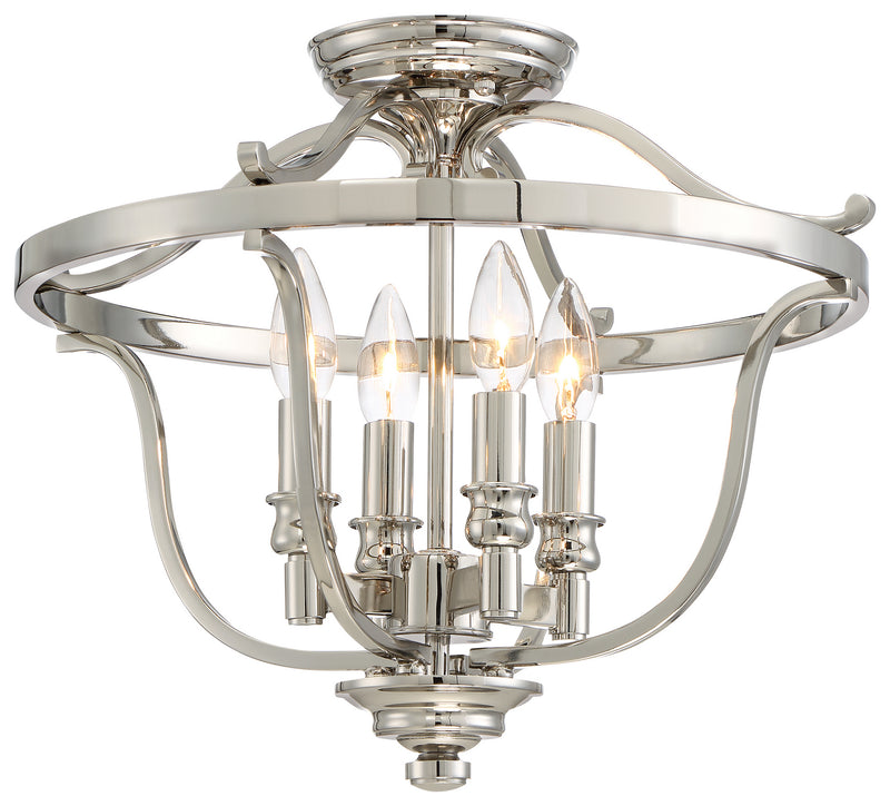 Minka-Lavery 3296-613 Audrey'S Point Four Light Semi Flush Mount, Polished Nickel Main Image.jpg