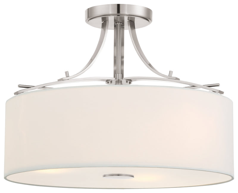Minka-Lavery 3307-84 Poleis Three Light Semi Flush Mount, Brushed Nickel Main Image.jpg