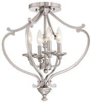Minka-Lavery 3332-84 Savannah Row Four Light Semi Flush Mount(Convertible), Brushed Nickel Main Image.jpg