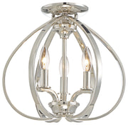 Minka-Lavery 4983-613 Tilbury Three Light Semi Flush Mount, Polished Nickel Main Image.jpg