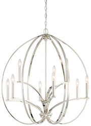 Minka-Lavery 4989-613 Tilbury Nine Light Chandelier, Polished Nickel Main Image.jpg