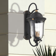 Minka-Lavery 73233-738 Peale Street Three Light Outdoor Wall Mount, Sand Coal And Vermeil Gold Alternate Image 2.jpg