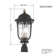 Minka-Lavery 73238-738 Peale Street Three Light Outdoor Post Mount, Sand Coal And Vermeil Gold Alternate Image.jpg