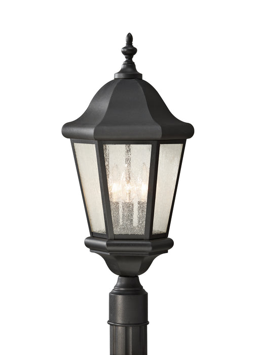 Generation Lighting OL5907BK Martinsville Three Light Outdoor Post Lantern, Black Main Image.jpg