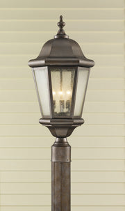 Generation Lighting OL5907CB Martinsville Three Light Outdoor Post Lantern, Corinthian Bronze Alternate Image.jpg