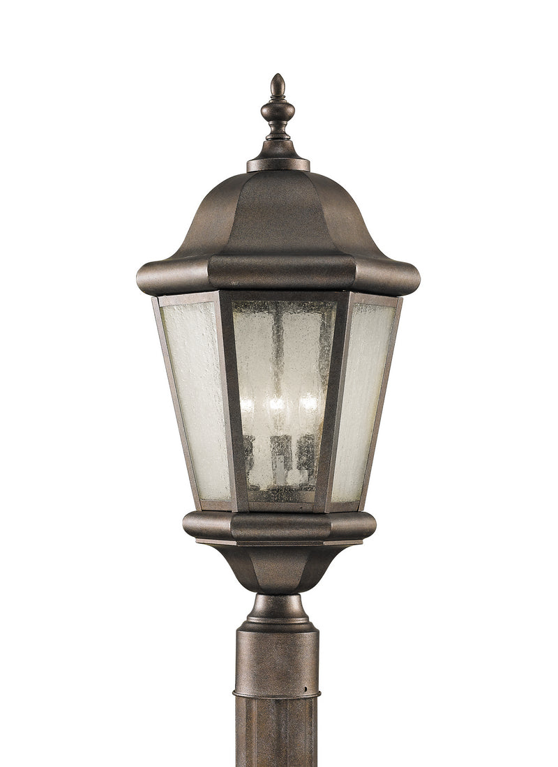 Generation Lighting OL5907CB Martinsville Three Light Outdoor Post Lantern, Corinthian Bronze Main Image.jpg
