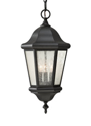 Generation Lighting OL5911BK Martinsville Three Light Outdoor Pendant, Black Main Image.jpg