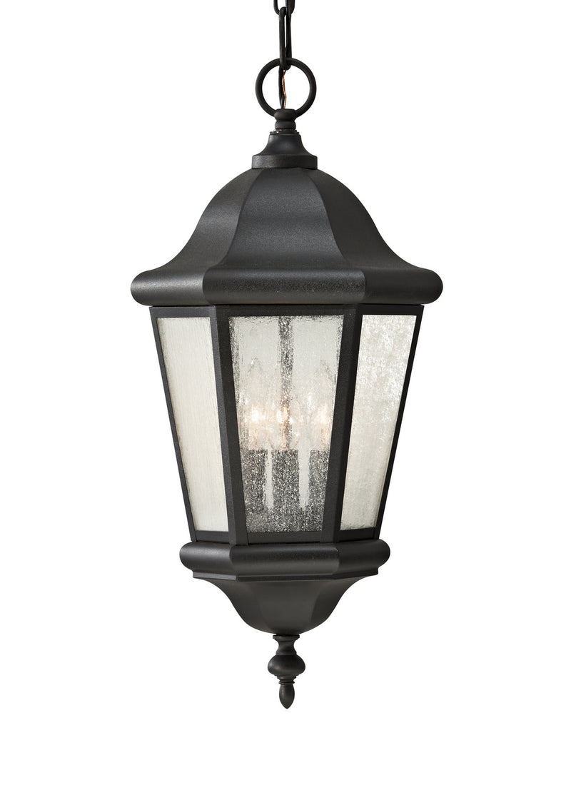 Generation Lighting OL5911BK Martinsville Three Light Outdoor Pendant, Black Main Image.jpg
