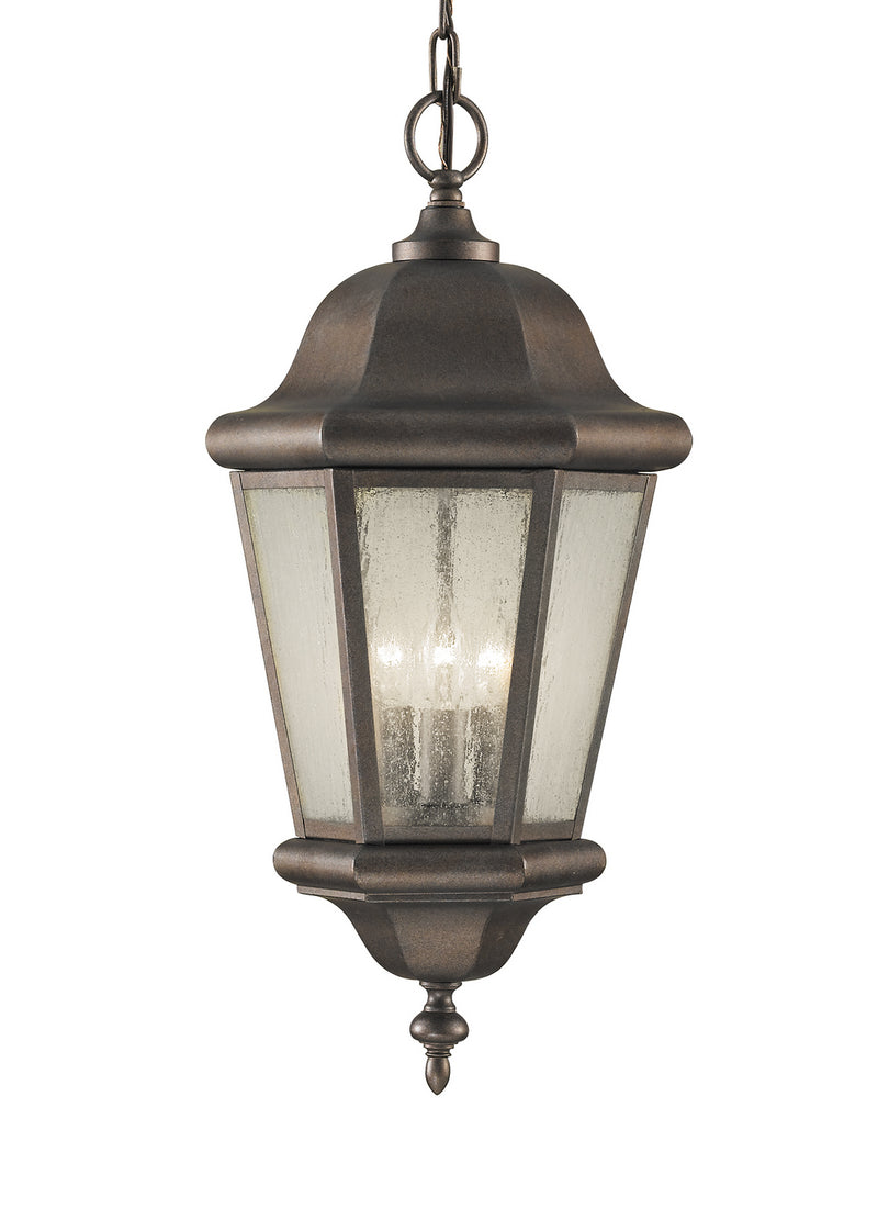 Generation Lighting OL5911CB Martinsville Three Light Outdoor Pendant, Corinthian Bronze Main Image.jpg