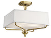 Kichler 43309NBR Arlo Three Light Semi Flush Mount, Natural Brass Main Image.jpg