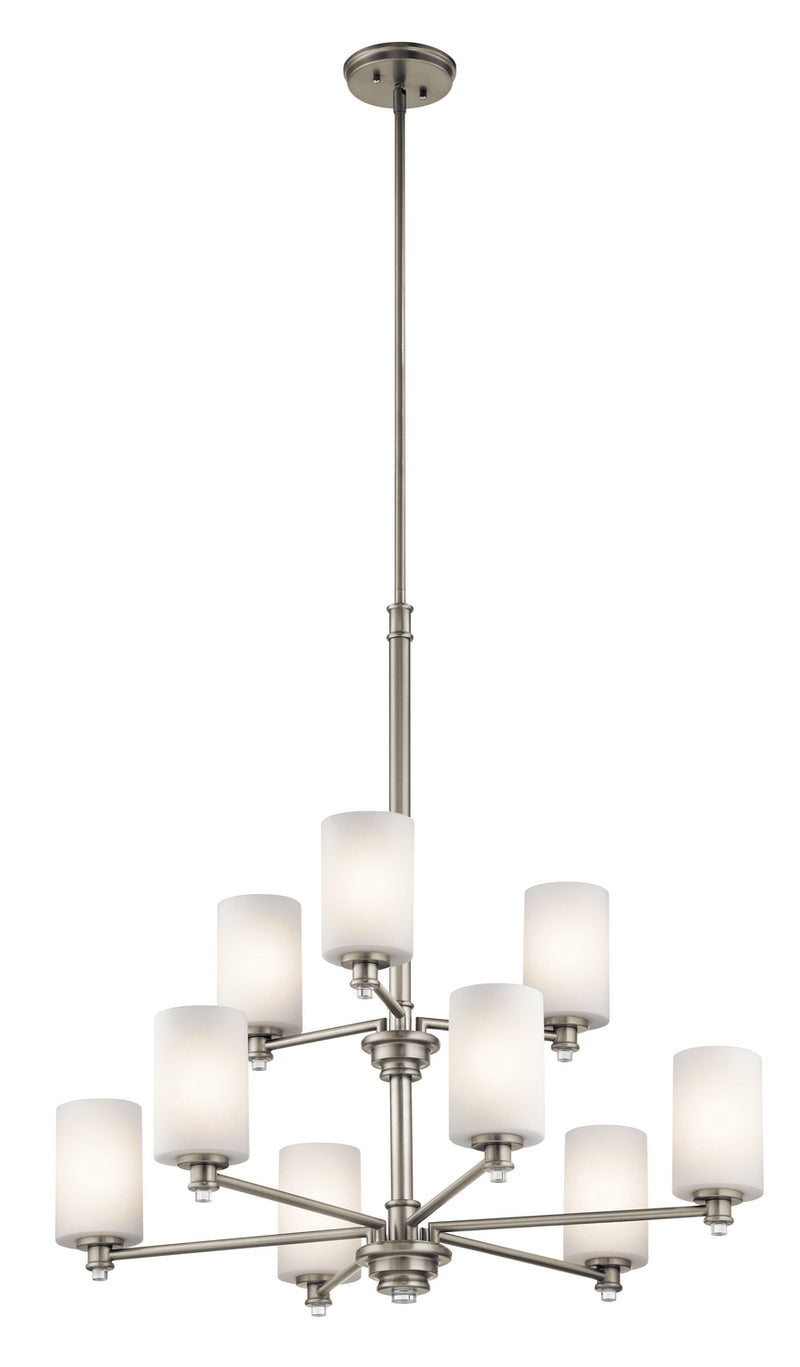 Kichler 43924NI Nine Light Chandelier, Brushed Nickel