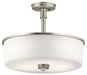 Kichler 43925NI Joelson Three Light Pendant/Semi Flush Mount, Brushed Nickel Main Image.jpg