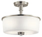 Kichler 43926NI Joelson Three Light Semi Flush Mount, Brushed Nickel Main Image.jpg