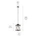 Kichler 49747WZC One Light Outdoor Pendant, Weathered Zinc (2)